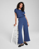 SPANX AirEssentials® Cap Sleeve Cinched Jumpsuit | Faded Indigo